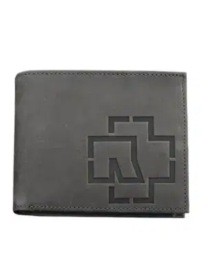 RAMMSTEIN LOGO GRAY LEATHER PURSE 1