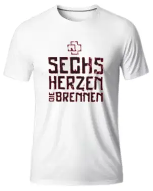 T-SHIRT SECHS HERZEM